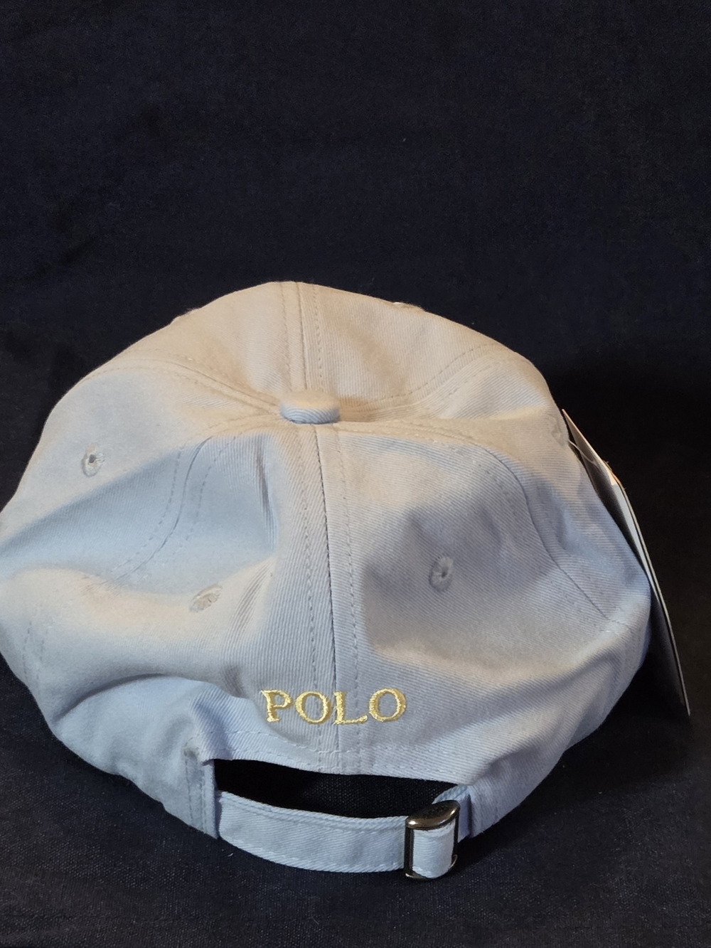 Polo by Ralph Lauren Light Blue Baseball Cap with Gold Pony - Picture 5 of 5